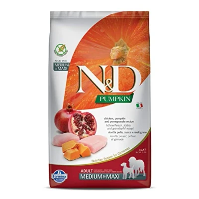 Afbeelding van N&amp;D Pumpkin hondenvoeding Kip medium/maxi 2.5 kg.