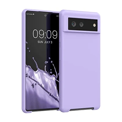 Afbeelding van kwmobile telefoonhoesje geschikt voor Google Pixel 6 Hoesje met siliconen coating Smartphone case in lavendel