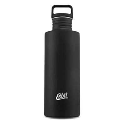 Afbeelding van Esbit Sculptor Waterfles 1 Liter Zwart RVS Drinkfles Lusdop