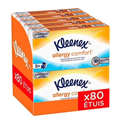 Afbeelding van Kleenex Allergy Comfort, 10 verpakkingen met elk 8 zakdoekhoezen (10 x hoesjes)