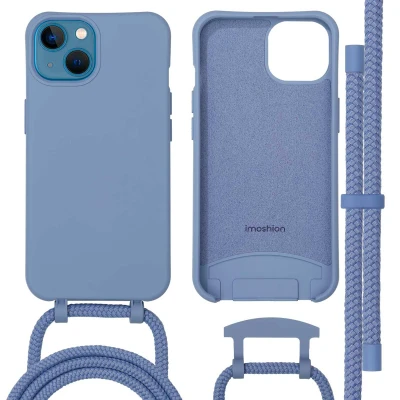 Afbeelding van Apple iPhone 13 MagSafe Hoesje Siliconen en TPU (zacht) imoshion Softcase/Koordhoesje/Backcover Blauw Telefoonhoesje Black Friday Deals