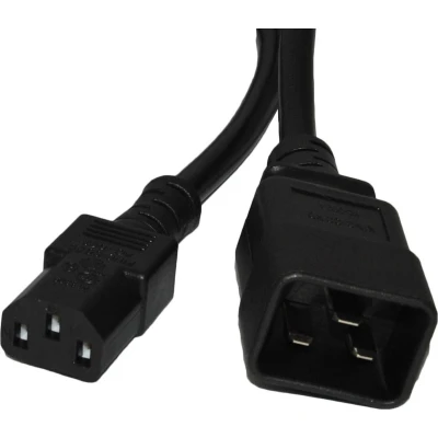 Afbeelding van C13 C20 stroomkabel voor UPS/PDU 3x 1,00mm / zwart 3 meter