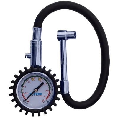 Afbeelding van Professionele Bandenspanningsmeter voor Auto, Caravan, Motor, Scooter 0 tot 60 psi / 4 bar Duidelijke Analoge meter aflezing bandenspanning