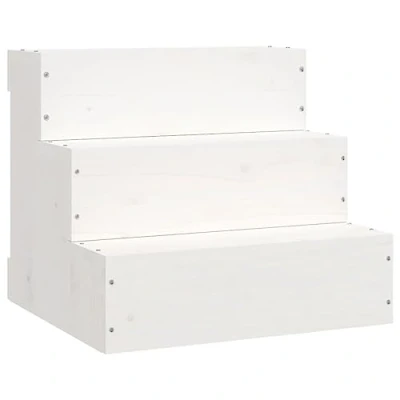 Afbeelding van Huisdierentrap 40x37,5x35 cm massief grenenhout wit