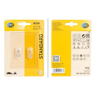 Afbeelding van Gloeil W5W 12V5W W2,1X9,5d bls2 8GP 003 594 123