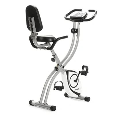 Afbeelding van SportPlus Hometrainer inklapbaar voor thuis, optioneel met app bediening, rugleuning, hartslagmeting, handmatige of computergestuurde weerstanden, X bike ruimtebesparend opvouwbaar
