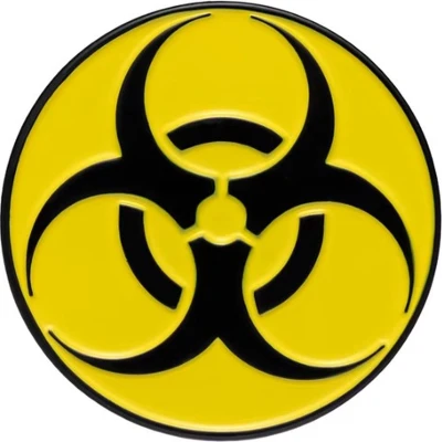 Afbeelding van pin Broche enamel kledingspeld Hazard