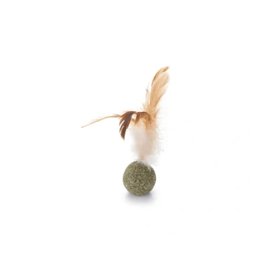 Afbeelding van Beeztees Catnip Bal met Veren 12cm