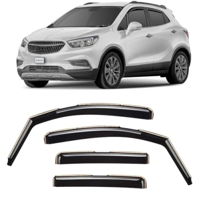 Afbeelding van CLIM ART Winddeflector voor/compatibel met Opel Mokka 2012 2019 deur regendeflectors, auto winddeflectors, in channel