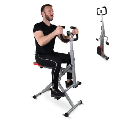 Afbeelding van Mobiclinic VitalFit Total Power Body Crunch Fitnessapparaat Multifunctionele Buikmachine Bodybuilding uitrusting Complete training AB Trainer Inklapbaar Verstelbaar stuur Staal Max. 120kg