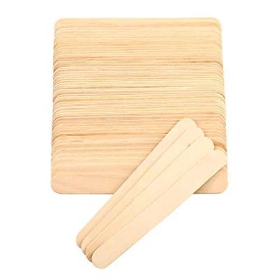 Afbeelding van moinkerin 100 stuks houten spatels voor ontharing wenkbrauwen