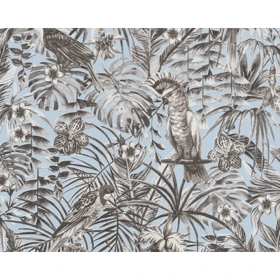 Afbeelding van AS Creation Greenery 37210 3 372103 Grijs / Blauw