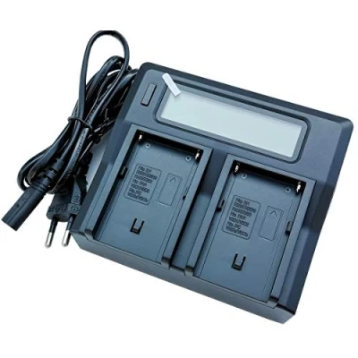 Afbeelding van Quick LCD batterijlader voor NP F990 F970 F960 F950 F930 FM500H F330 F550 F750 F770 QM90 FM91 CCD TRV DCR V F serie Fotocamera led licht