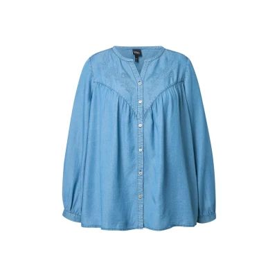 Afbeelding van Ulla Popken Tuniek blauw gemêleerd