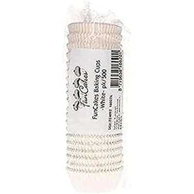 Afbeelding van FunCakes Baking Cups Wit 500 Stuks Cupcake Vormpjes Papier