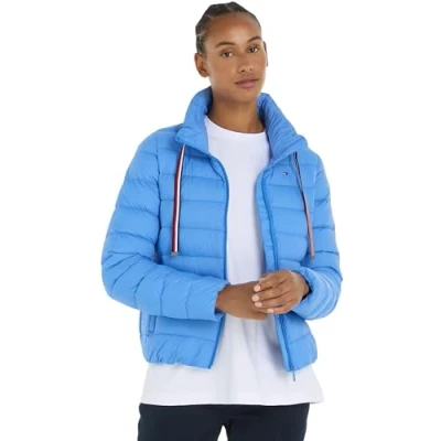 Afbeelding van Tommy Hilfiger Packable Jacket Gewatteerde jas, Dames, Maat: Large, Blue spell