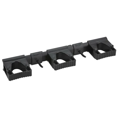 Afbeelding van Vikan Ophangsystemen Hygiene Hi Flex Ophangsysteem met 3 Rubber Band Klemmen en 2 Haken Zwart 420mm
