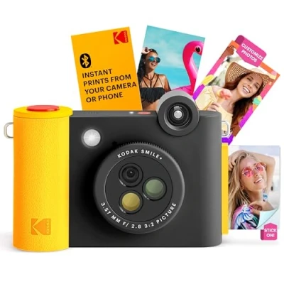 Afbeelding van Kodak Smile+ Camera Zwart Instant met effectveranderende lens, 2 x 3 inch ZINK fotoprints zelfklevende achterkant, compatibel iOS en Android apparaten