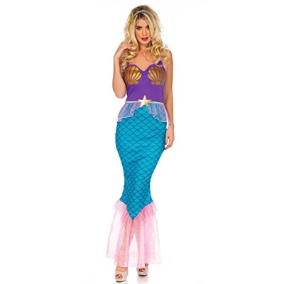 Afbeelding van Wonderland Zeemeermin Kostuum Zalige Vrouw Blauw, Paars Small Carnavalskleding Verkleedkleding