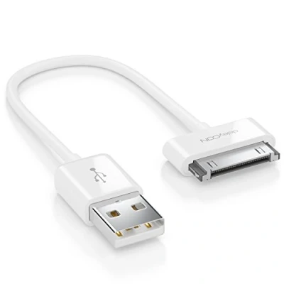 Afbeelding van deleyCON 0,15m USB Kabel 30 Pin Dock Connector Sync Laadkabel Datakabel &amp; Compatibel met 4s 4 3Gs 3G iPad iPo Wit