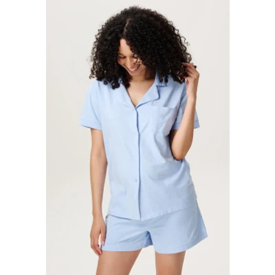 Afbeelding van Noppies Stillschlaf Pyjamashirt, Dames, Maat: XS, Light sky