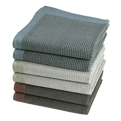 Afbeelding van Zakdoeken in Prins van Wales stijl, 100% katoen, afmetingen 40 cm x cm, 6 stuks, model Stirling