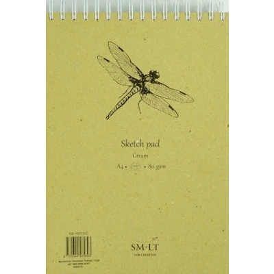 Afbeelding van SMLT EB 100TS/C Authentic Line A4 schetsblok, boekenpapier, 80 gsm, 100 vellen, met perforatie, gerecycled deksel en dubbele spiraal