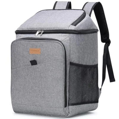 Afbeelding van Lifewit 26L 34 Blikken Geïsoleerde Koelrugzak Koeltas, Grote Picknickrugtas Lekvrij Draagbaar Koelkast Zacht Koelbox voor Mannen Vrouwen Buiten/Picknick/Strand/Barbecue/Camping/Reizen/Familie, Grijs