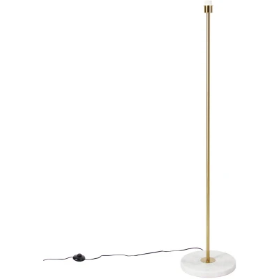 Afbeelding van QAZQA Moderne vloerlamp messing Kaso