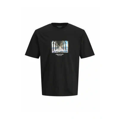 Afbeelding van Jack &amp; Jones Jorvesterbro Picture CREW NECK Tshirt print, Heren, Maat: XS, Black