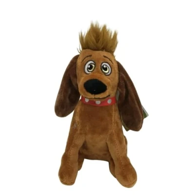 Afbeelding van SENTOYA Knuffel Grinch Kerstmis hond pluche pop gevuld speelgoed werpkussen knuffeldier geschenken voor kinderen meisjes jongens (hond)