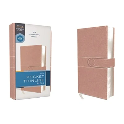 Afbeelding van NIV, Pocket Thinline Bible, Leathersoft, Pink, Snap Closure, Red Letter, Comfort Print