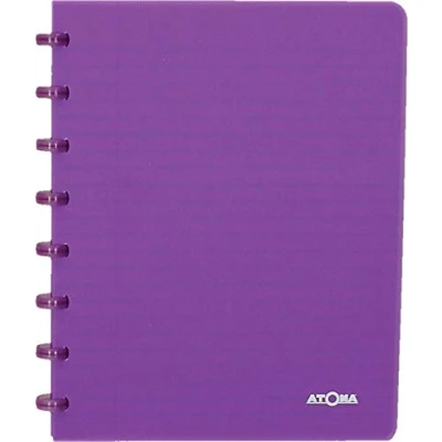 Afbeelding van Atoma Trendy Schrift, Ft A5, 144 Bladzijden, Geruit 5 Mm, Transparant Paars Schrift