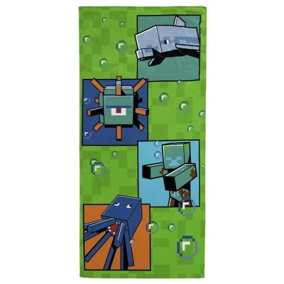 Afbeelding van Minecraft strandlaken 70x140 cm Groen