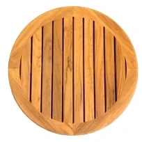 Afbeelding van Boottafel Rond Tafelblad Teak