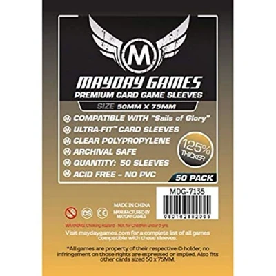 Afbeelding van MayDay Games SLEEVES PREMIUM CUSTOM 50X75mm (50 stuks) transparante trading card hoesjes