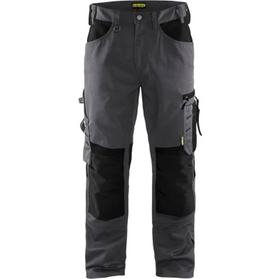 Afbeelding van Blaklader Werkbroek zonder spijkerzakken 1556 1860 Medium Grijs/Zwart C152