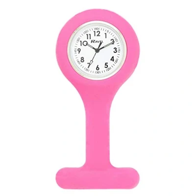 Afbeelding van Ravel Siliconen zakhorloge voor verpleegkundigen Roze