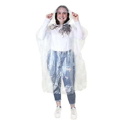 Afbeelding van eBuyGB heren &#039;s 1216522e New Regenponcho, transparant, één maat