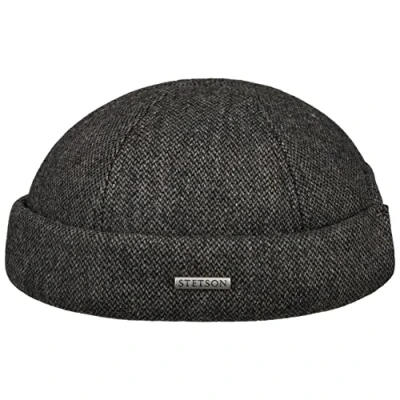 Afbeelding van Stetson Wool Mix Dockermuts Heren docker cap Dockermutsen met voering voor Herfst/Winter S (54 55 cm) grijs
