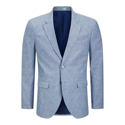 Afbeelding van Jack &amp; Jones Jprriviera Linen Blazer Slim Fit S Pls, blauw (nautical blue), 70