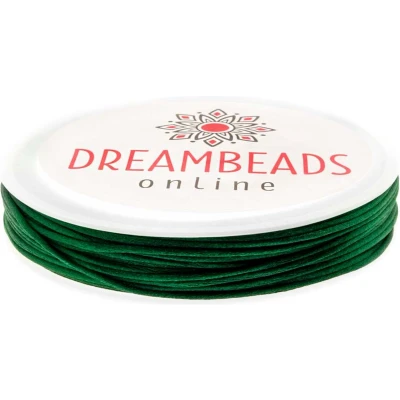 Afbeelding van Satijnkoord (1 mm) Emerald Green (15 Meter)