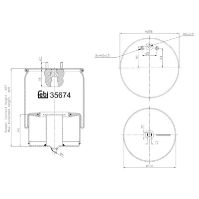 Afbeelding van Febi Bilstein Veerbalg 35674