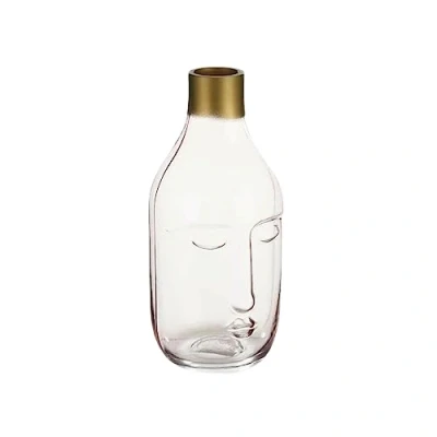Afbeelding van Vaas Gezicht Roze Glas 11 x 24,5 12 cm (6 Stuks)