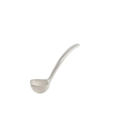 Afbeelding van HENDI Sauslepel, met 2 schenktuiten, gebogen handvat, opscheplepel, pollepel, soeplepel, inhoud: 30ml, 180x70x(H)40mm, styreen acrylonitril, ivoor wit