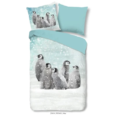 Afbeelding van good morning Kinderovertrekset Pengu 100% katoen/ flanel (fijnflanel) (2 delig)