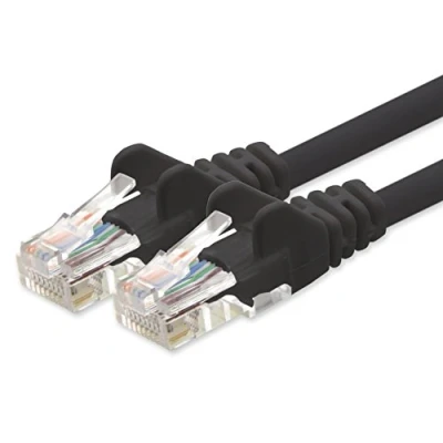 Afbeelding van 1aTTack.de Netwerkkabel CAT 5e UTP netwerk patchkabel met 2x RJ45 stekker 20 m zwart
