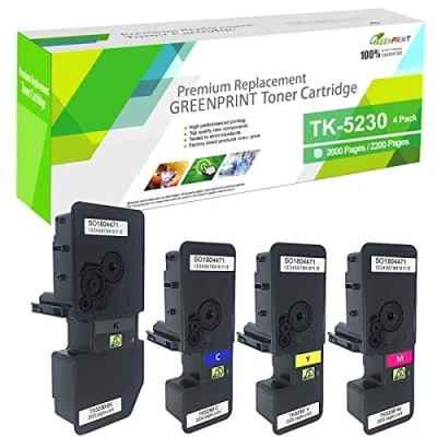 Afbeelding van 4 kleuren compatibele tonercartridge Kyocera TK5230 TK 5230 2600 pagina&#039;s voor zwart en 2200 cyaan magenta geel ECOSYS P5021cdn P5021cdw M5521cdn M5521cdw printers