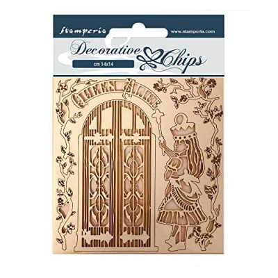Afbeelding van Stamperia Decorative Chips Alice Queen (SCB76) (DISCONTINUED)
