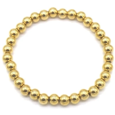Afbeelding van Bijoutheek Armband (Sieraad) Balls 6 mm Goud